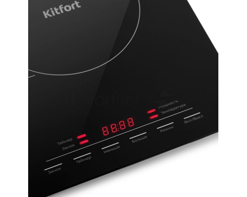 Электрическая плитка Kitfort КТ-125 черный (настольная)