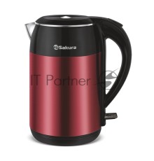 Чайник электрический Sakura SA-2154MR (1.8) красн металлик+черн