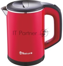 Чайник электрический Sakura SA-2158BR (0.6) красн/черн д