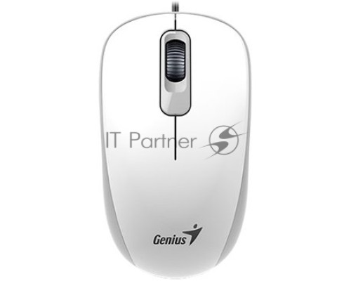 Мышь проводная Genius DX-110 белый, 1000 dpi, USB, кнопки - 3