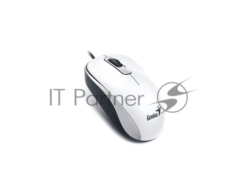 Мышь проводная Genius DX-110 белый, 1000 dpi, USB, кнопки - 3