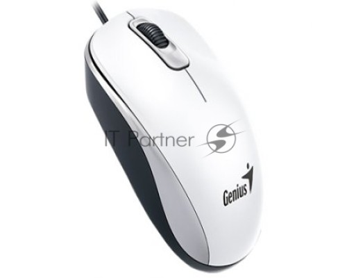 Мышь проводная Genius DX-110 белый, 1000 dpi, USB, кнопки - 3