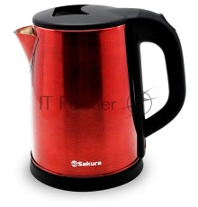 Чайник электрический Sakura SA-2149BR (2.0) красн метал+черн д