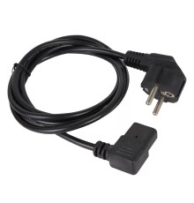 VCOM CE021R-CU0.75-1.8M Кабель комп - розетка 220V EU (угол-угол)<VDE> 3GX0,75mm2, 1,8m, медь, 