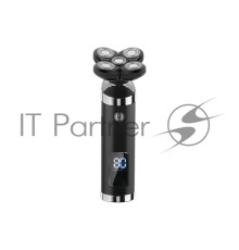 Бритва Centek CT-2151 (черн) ротор 4D, ВЛАЖНОЕ БРИТЬЁ, 5 плав.голов, USB, зарядка 1 час, LiIon800мAч