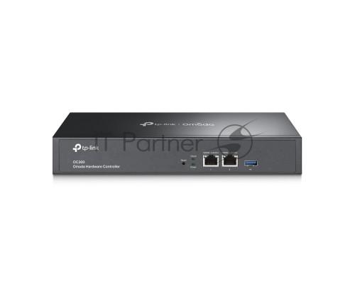 Контроллер TP-Link Omada hardware Controller OC300, 2 gigabit ethernet ports, 1 USB 3.0 port, managed up to 500 Omada Access Points/Switch/Gateway, support batch configuration, firmware upgradation, intelligent network monitoring and captive portal, easy