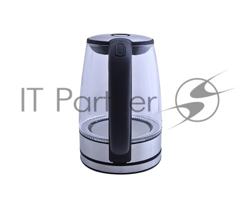 Чайник Centek CT-0030 черный стекло 1.7л, 2200Вт, внутр. LED подсветка,защита от вкл б/воды