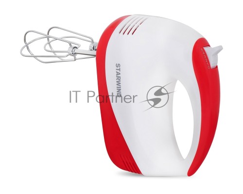 Миксер ручной Starwind SHM-251 250Вт белый/коралловый