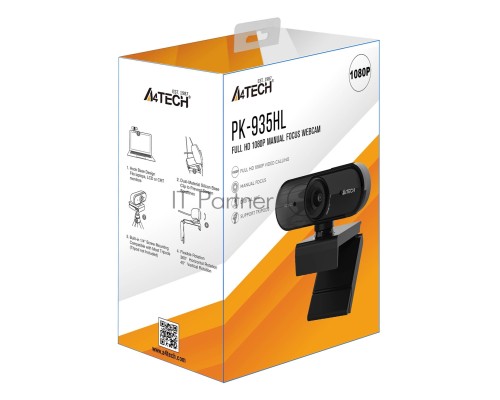 Камера Web A4 PK-935HL черный 2Mpix (1920x1080) USB2.0 с микрофоном