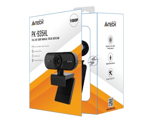 Камера Web A4 PK-935HL черный 2Mpix (1920x1080) USB2.0 с микрофоном