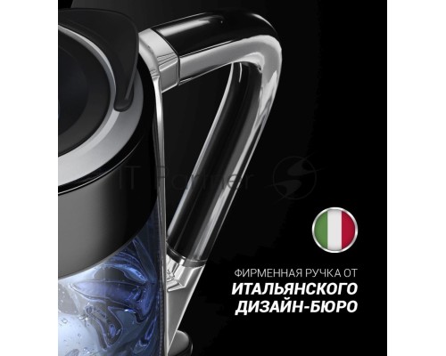 Электрический чайник Polaris PWK 1715 CGL 1.7л. 2200Вт черный (корпус: стекло)