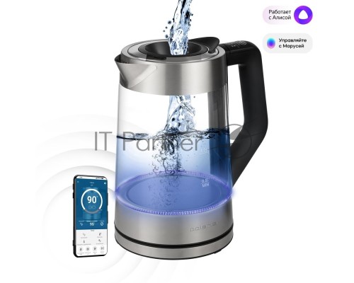 Чайник POLARIS PWK1725CGLD WIFI IQ Home, 1,7 л, 2200 Вт, стекло