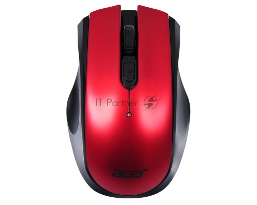 Мышь беспроводная Acer OMR032 черный/красный, 1600 dpi, радиоканал, USB, кнопки - 4