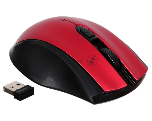 Мышь беспроводная Acer OMR032 черный/красный, 1600 dpi, радиоканал, USB, кнопки - 4