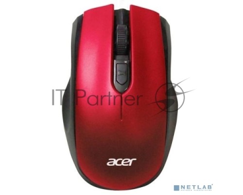 Мышь беспроводная Acer OMR032 черный/красный, 1600 dpi, радиоканал, USB, кнопки - 4