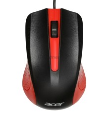 Мышь проводная Acer OMW012 черный/красный, 1200 dpi, USB, кнопки - 3