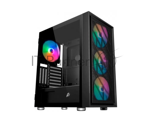 Компьютерный корпус 1STPLAYER AR-7 / ATX, tempered glass / 4x 140mm LED fans inc. / AR-7-4G6P