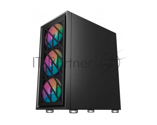 Компьютерный корпус 1STPLAYER AR-7 / ATX, tempered glass / 4x 140mm LED fans inc. / AR-7-4G6P