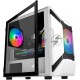 Компьютерный корпус 1STPLAYER DK D3-A WHITE / mATX, tempered glass / 2x 140mm LED fans inc. / D3-A-WH-2G6P