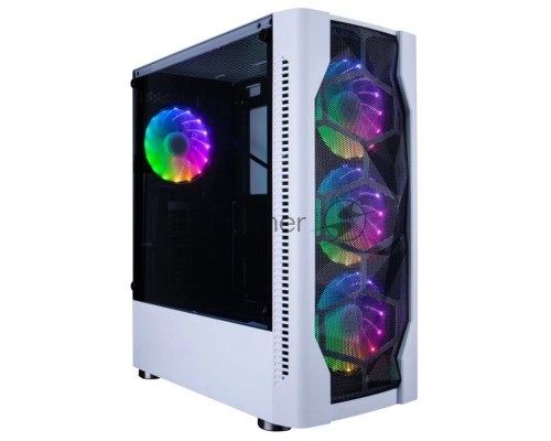 Компьютерный корпус 1STPLAYER DK D4 WHITE / ATX, tempered glass, metal mesh / 4x 120mm LED fans inc. / D4-WH-4G6