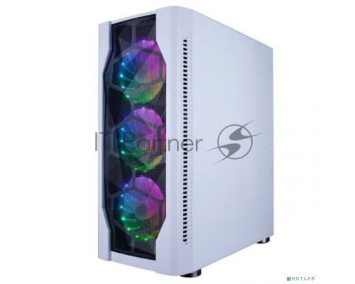 Компьютерный корпус 1STPLAYER DK D4 WHITE / ATX, tempered glass, metal mesh / 4x 120mm LED fans inc. / D4-WH-4G6