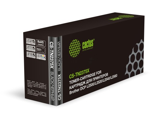 Картридж лазерный Cactus CS-TN2375X черный (5200стр.) для Brother DCP L2500/L2520/L2540/L2560