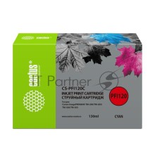 Картридж струйный Cactus CS-PFI120C голубой (130мл) для Canon imagePROGRAF TM-200/TM-205/TM-300/TM-305