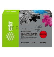 Картридж струйный Cactus CS-PFI120M пурпурный (130мл) для Canon imagePROGRAF TM-200/TM-205/TM-300/TM-305