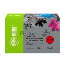 Картридж струйный Cactus CS-PFI120Y желтый (130мл) для Canon imagePROGRAF TM-200/TM-205/TM-300/TM-305