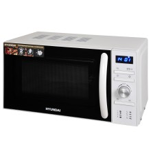 Микроволновая печь Hyundai HYM-D3027 белый, 20 л, 700 Вт, переключатели - поворотный механизм/кнопки