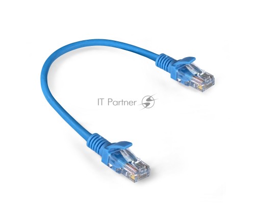 Патч-корд ExeGate EX286371RUS UTP-RJ45-RJ45-5e-0,3M-LSZH-BL, UTP, cat.5e, LSZH, 0.3м, синий
