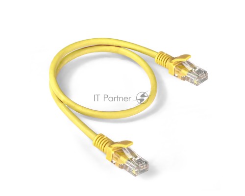 Патч-корд ExeGate EX286376RUS UTP-RJ45-RJ45-5e-0,5M-LSZH-YL, UTP, cat.5e, LSZH, 0.5м, желтый