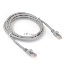 Патч-корд ExeGate EX286383RUS UTP-RJ45-RJ45-5e-2M-LSZH-GY, UTP, cat.5e, LSZH, 2м, серый