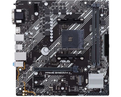 Материнская плата ASUS PRIME B450M-K II, Socket AM4, AMD B450, 2xDDR4, 4xSATA, 1xM.2, 1xPCI-E 3.0 x16, 2xPCI-E x1, 1xDVI-D, 1xHDMI, 1xVGA, 1x 1Gb LAN, 4xUSB-A 3.2 Gen 1, 2xUSB-A 2.0, 3x3.5 мм, 7.1, Micro-ATX