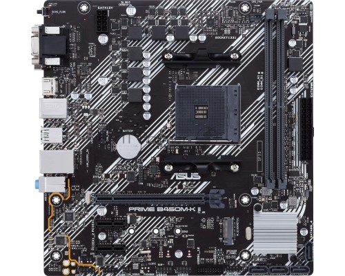 Материнская плата ASUS PRIME B450M-K II, Socket AM4, AMD B450, 2xDDR4, 4xSATA, 1xM.2, 1xPCI-E 3.0 x16, 2xPCI-E x1, 1xDVI-D, 1xHDMI, 1xVGA, 1x 1Gb LAN, 4xUSB-A 3.2 Gen 1, 2xUSB-A 2.0, 3x3.5 мм, 7.1, Micro-ATX