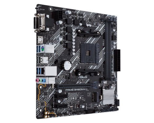 Материнская плата ASUS PRIME B450M-K II, Socket AM4, AMD B450, 2xDDR4, 4xSATA, 1xM.2, 1xPCI-E 3.0 x16, 2xPCI-E x1, 1xDVI-D, 1xHDMI, 1xVGA, 1x 1Gb LAN, 4xUSB-A 3.2 Gen 1, 2xUSB-A 2.0, 3x3.5 мм, 7.1, Micro-ATX