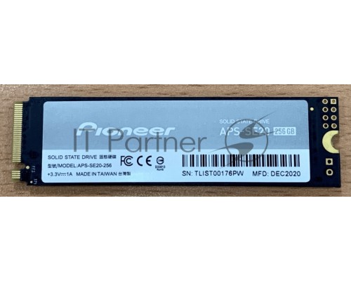 Твердотельный накопитель SSD Pioneer APS-SE20-256 256GB M.2 2280 PCIe (Dramless)