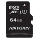 Флеш карта microSDHC 64GB Hikvision HS-TF-C1(STD)/64G/Adapter <HS-TF-C1(STD)/64G/Adapter>  (с SD адаптером) R/W Speed 92/30MB/s , V30