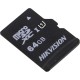 Флеш карта microSDHC 64GB Hikvision HS-TF-C1(STD)/64G/Adapter <HS-TF-C1(STD)/64G/Adapter>  (с SD адаптером) R/W Speed 92/30MB/s , V30