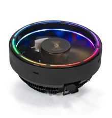 Кулер ExeGate EX286155RUS Dark Magic EE126A-RGB TDP 100W (Al black coating, LGA775/1150/1151/1155/1156/1200/AM2/AM2+/AM3/AM3+/AM4/FM1/FM2/754/939/940, , Fan 120mm, 1800RPM, Hydro bearing, 4pin, 18db, 410г, черный, RGB, с термопастой, на защелках, Retail 