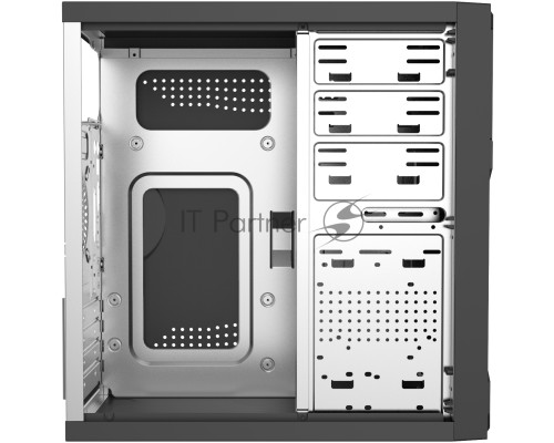 Компьютерный корпус с блоком питания Foxline 450Вт. Сase Forza mATX, 450W, 2xUSB2.0, Black, w/o FAN, 12 cm fan PSU, power cord
