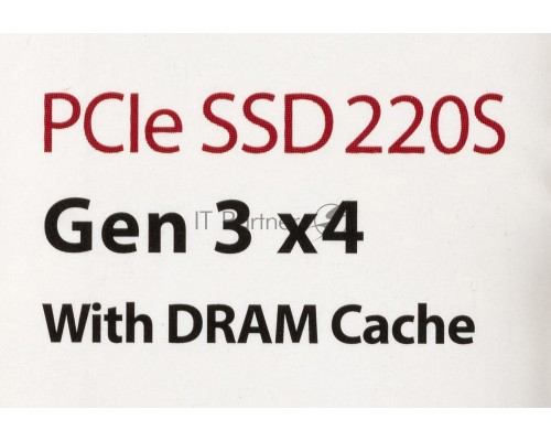 Накопитель SSD Transcend MTE220S SSD 256GB, 3D TLC, M.2 (2280), PCIe Gen 3.0 x4, NVMe, R3300/W1100, TBW 550
