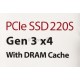 Накопитель SSD Transcend MTE220S SSD 256GB, 3D TLC, M.2 (2280), PCIe Gen 3.0 x4, NVMe, R3300/W1100, TBW 550