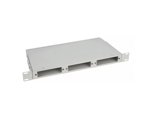 [Cabeus Аксессуары к монтажным шкафам] Cabeus FO-CS-19-3FP-GY Кросс бокс оптический 19