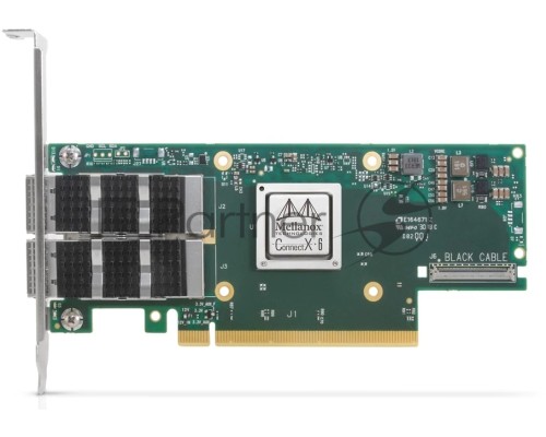 Адаптер MELLANOX Infiniband ConnectX®-6 VPI adapter card, 100Gb/s (HDR100, EDR IB and 100GbE), dual-port QSFP56, PCIe3.0/4.0 x16, tall bracket, single pack