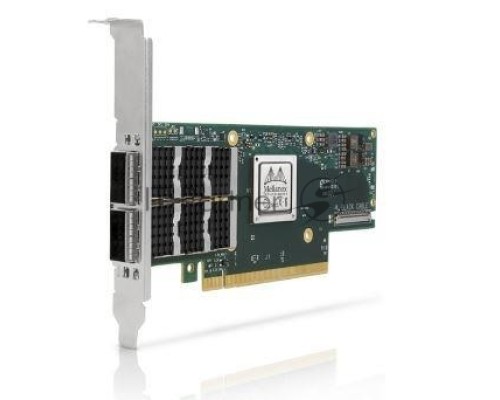 Адаптер MELLANOX Infiniband ConnectX®-6 VPI adapter card, 100Gb/s (HDR100, EDR IB and 100GbE), dual-port QSFP56, PCIe3.0/4.0 x16, tall bracket, single pack