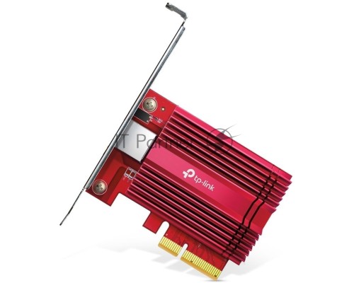 Сетевой адаптер 10 Gigabit PCI-E network adapter, 1 PCI Express 3.0 X4 interface, 1 100/1000/10000Mbps Ethernet port, come with Low-Profile and Full-Height Brackets