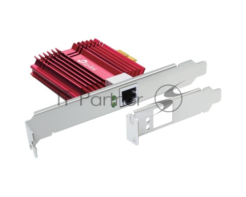 Сетевой адаптер 10 Gigabit PCI-E network adapter, 1 PCI Express 3.0 X4 interface, 1 100/1000/10000Mbps Ethernet port, come with Low-Profile and Full-Height Brackets