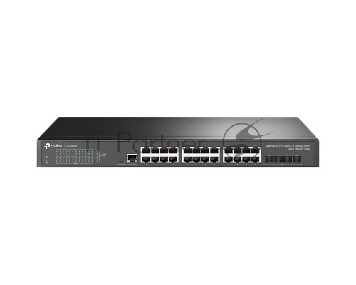 Коммутатор TP-Link JetStream™ 24-port Gigabit L2/L2+ Managed Switch with 4 SFP slots, support SDN controller, abundant L2/L2+ features, 1U rack mountable, full managed via web UI/CLI/Console/SSH/Telnet/SNMP.