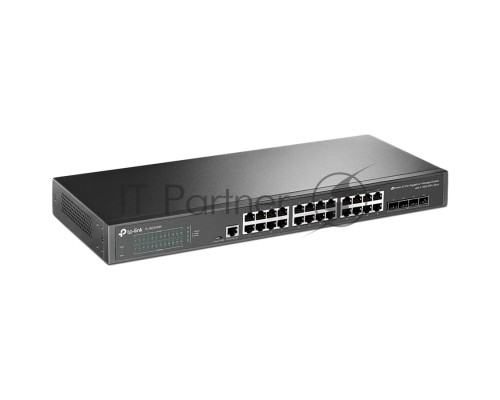 Коммутатор TP-Link JetStream™ 24-port Gigabit L2/L2+ Managed Switch with 4 SFP slots, support SDN controller, abundant L2/L2+ features, 1U rack mountable, full managed via web UI/CLI/Console/SSH/Telnet/SNMP.